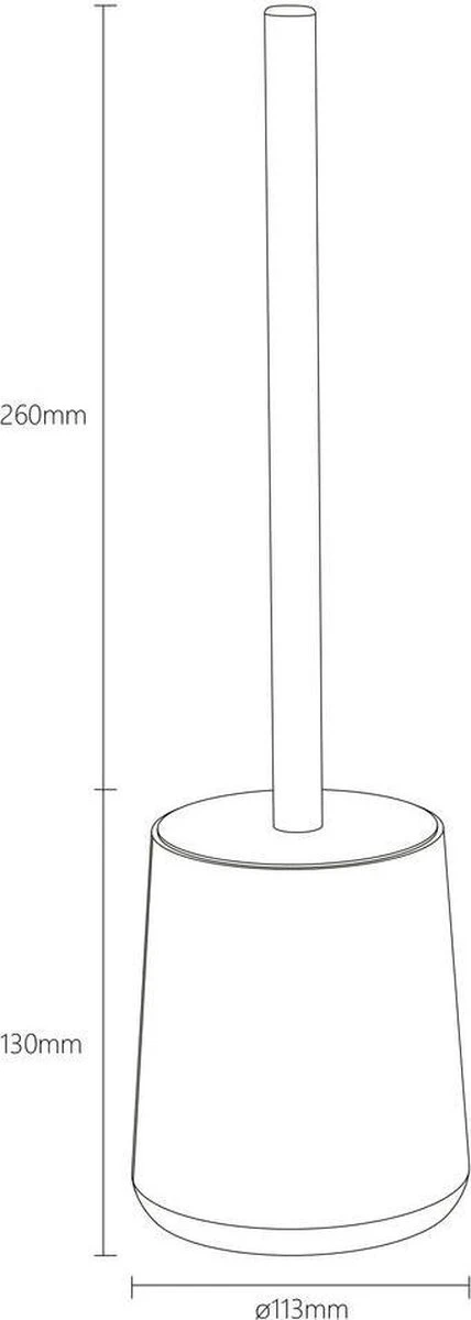 Sealskin Earth - Toiletborstel Met Houder Vrijstaand - Eiken - Afbeelding 8