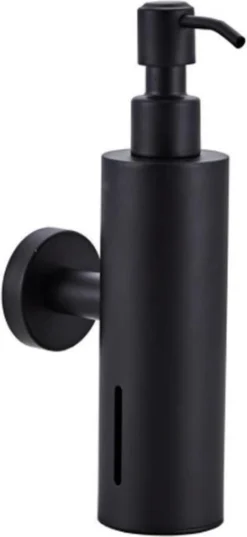 VDN Stainless Zeeppompje - Zeepdispenser Wandmontage - Zwart - Hangend - RVS