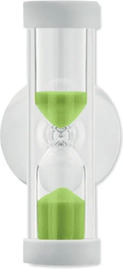 Merkloos Douchetimer - Douchewekker - Doucheklok - Showertimer - Met Zuignap - Waterbesparende - Zandloper - 4 Minuten - Groen
