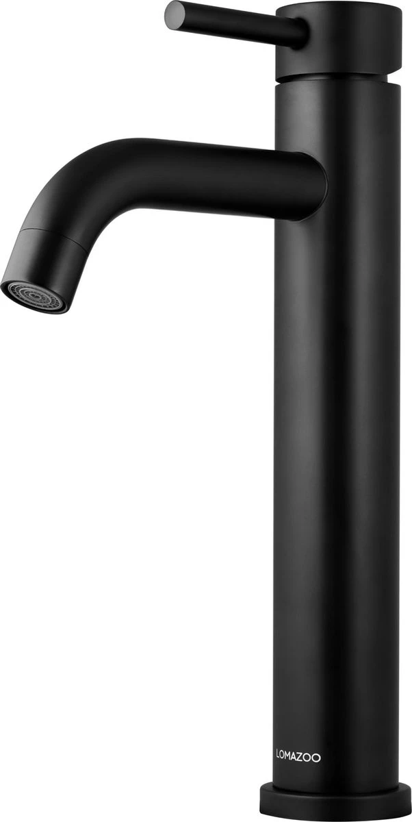 LOMAZOO Wastafelkraan Zwart Cardano - Zwarte Kraan - Badkamerkraan - Wastafel Mengkraan - Hoog - Afbeelding 10