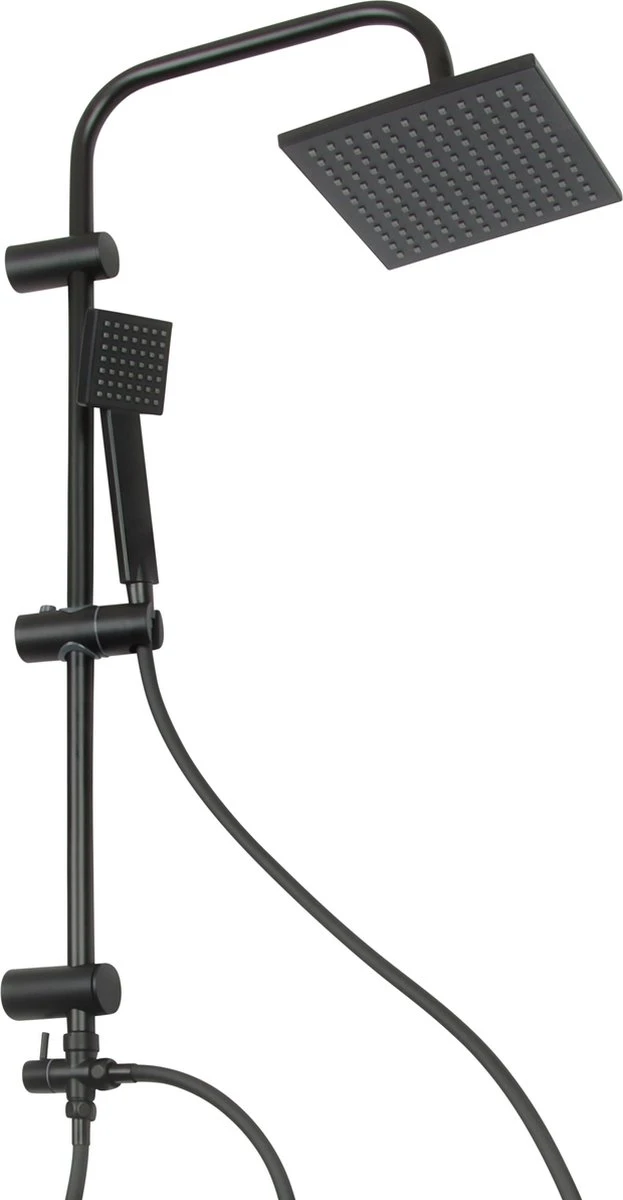 Niceey Doucheset - Regendouche - Handdouche - Verstelbaar - Vierkant - Mat Zwart - Afbeelding 2