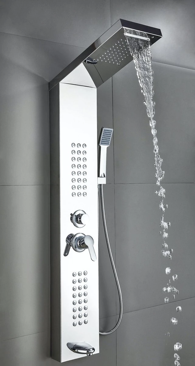 Badplaats Douchepaneel Toulon - RVS - Regendouche Met Mengkraan En Douchekop - Afbeelding 5