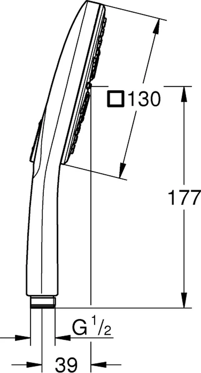GROHE QuickFix Vitalio Start 250 Regendouche - □ 25 Cm - Vierkant - Met Thermostaatkraan - Chroom - EcoJoy Handdouche - Afbeelding 2