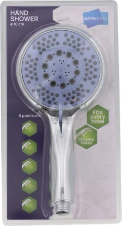 Merkloos Doucheset Met Brede Douchekop - Incl. Slang - 5 Sproeistanden