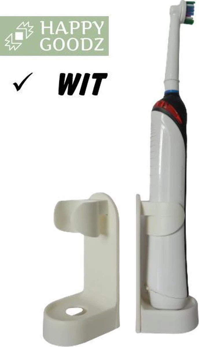 Crème Happy Goodz Shop 1 Stuk Kwalitatieve Elektrische Tandenborstelhouders WIT/Crème 1 Stuk Met Happy Goodz Installatiehandleiding - Geschikt Voor Oa Oral-B - Badkamer Accessoire - Zonder Boren- Met Alcoholdoekje - Afbeelding 8
