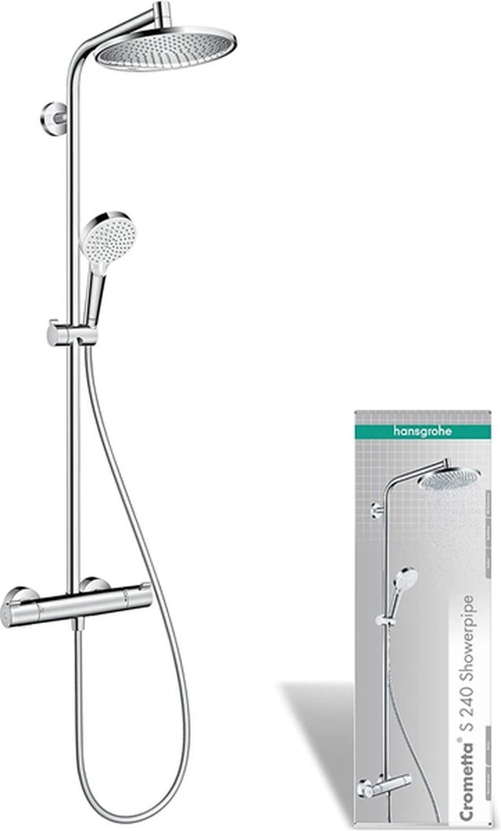 Hansgrohe Crometta S 240 Showerpipe - 1jet - Incl. Thermostaat - Chroom - Afbeelding 10