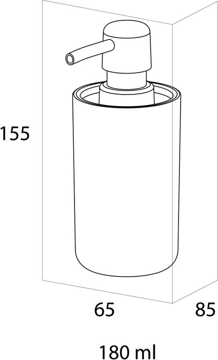 Tiger Porto - Zeepdispenser 200 Ml - Vrijstaand - Zwart - Afbeelding 2