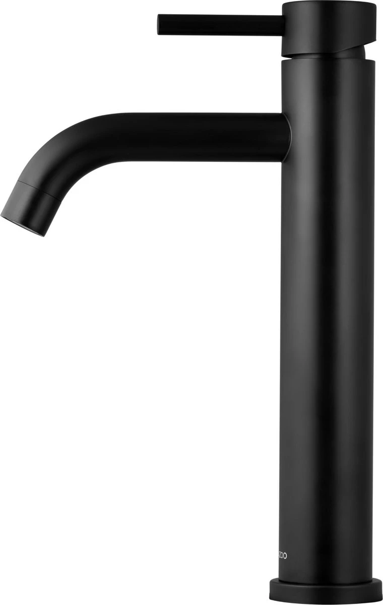 LOMAZOO Wastafelkraan Zwart Cardano - Zwarte Kraan - Badkamerkraan - Wastafel Mengkraan - Hoog - Afbeelding 9