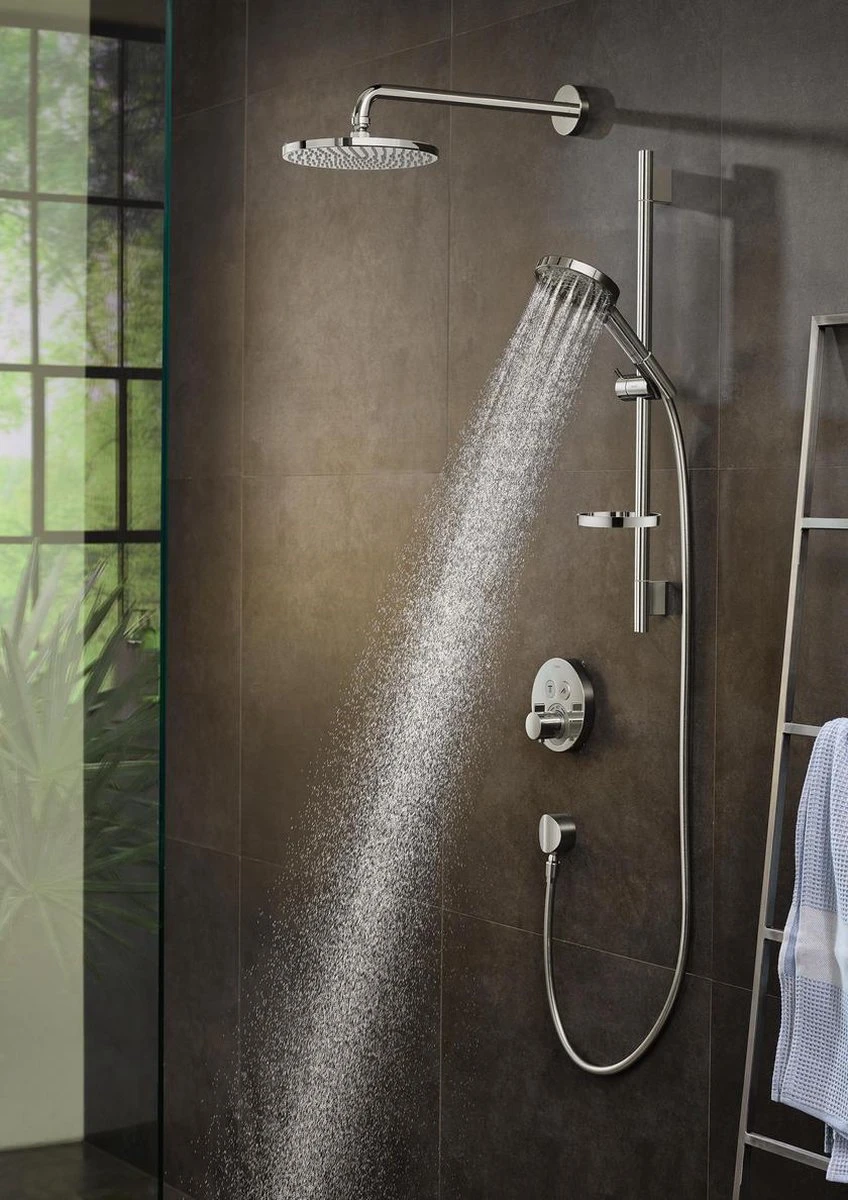 Hansgrohe Raindance Select S Doucheset 120 3jet PowderRain Met Unica'S Puro Glijstang 65 Cm Chroom - Afbeelding 11