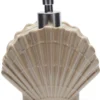 Riviera Maison Zeeppompje, Zeepdispenser Schelp - RM Beach Shell Soap Dispenser - Wit - Keramiek - 450 ML