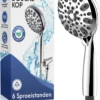MM Brands Douchekop - Waterbesparend - Regendouche - 6 Standen - Chroom