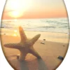 SCHÜTTE WC-Bril 82373 SEA STAR - Duroplast - Soft Close - Afklikbaar - RVS-Scharnieren - Decor - 3-zijdige Print