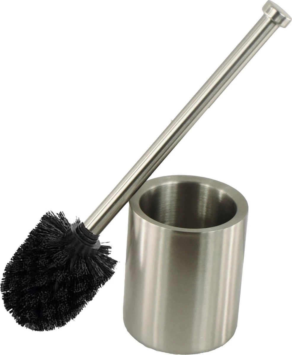 Toiletborstel Met Houder Vrijstaand - Toiletborstelhouder - RVS - Able & Borret - Afbeelding 2